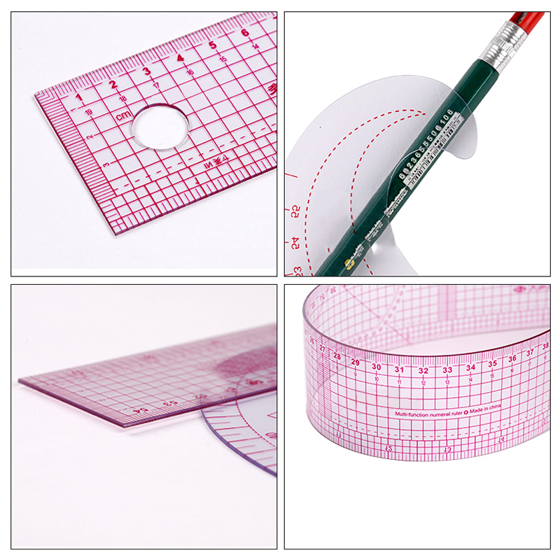 Ruler Set Transparent - Линейка для резки с французской кривой,