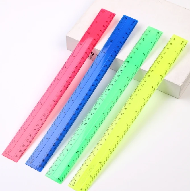 Ruler Set Transparent - 4 шт./упак. красочные прозрачные пластиковые прямые