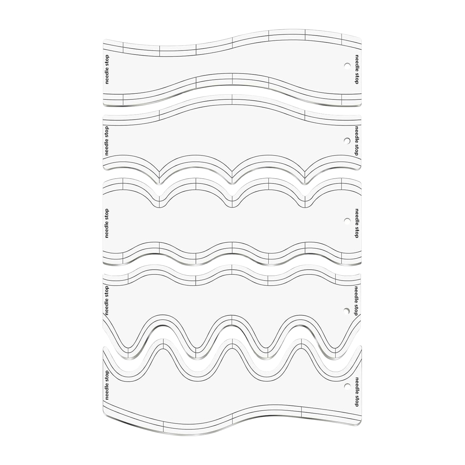 Ruler Set Transparent - Прозрачные линейки для точного квилтинга для