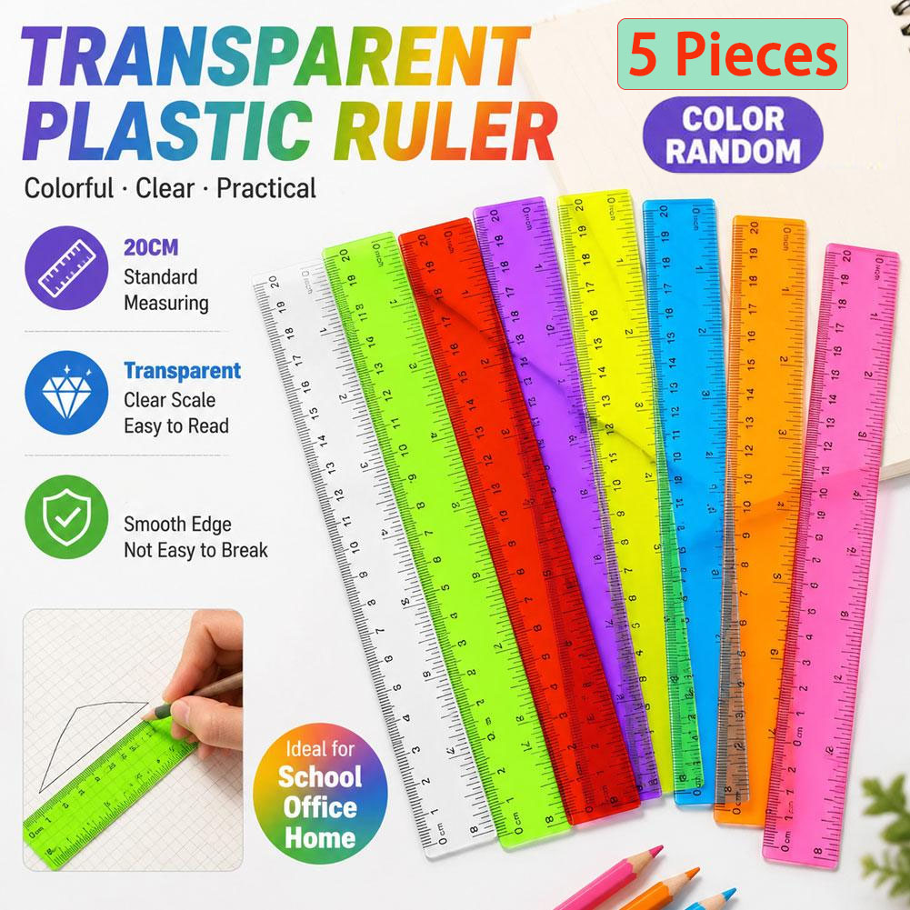 5 шт. пластиковых линеек случа – обзор и цена Ruler Set Transparent