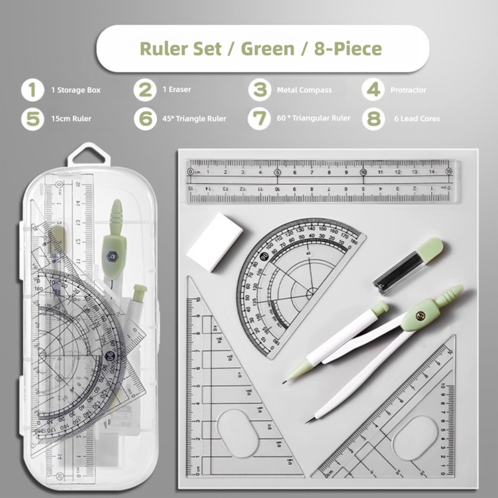 8 шт./компл., пластиковая лине – обзор и цена Ruler Set Transparent