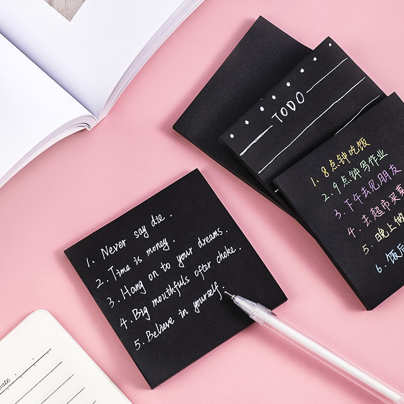 Черные клейкие заметки Black N – обзор и цена Office Stationery Supply List